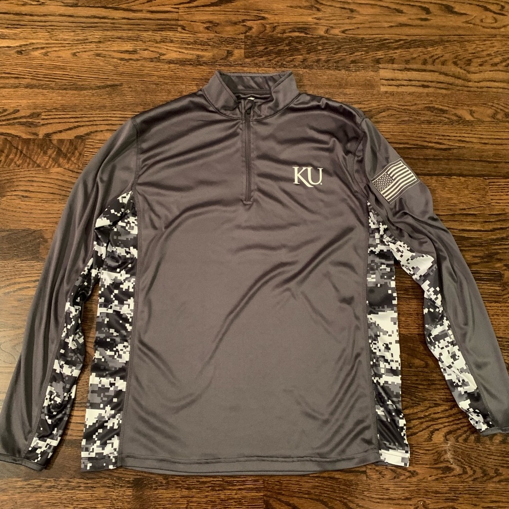 Kansas Jayhawks camo 1/4 zip